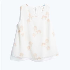 Stitch fix Alice Blue Kita Split Back Blouse